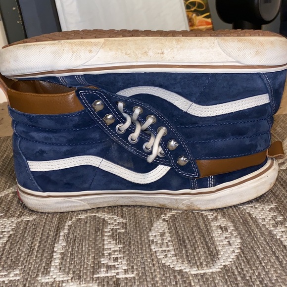 Blue Suede Vans with Sherpa Lining Size 10 - Picture 10 of 10